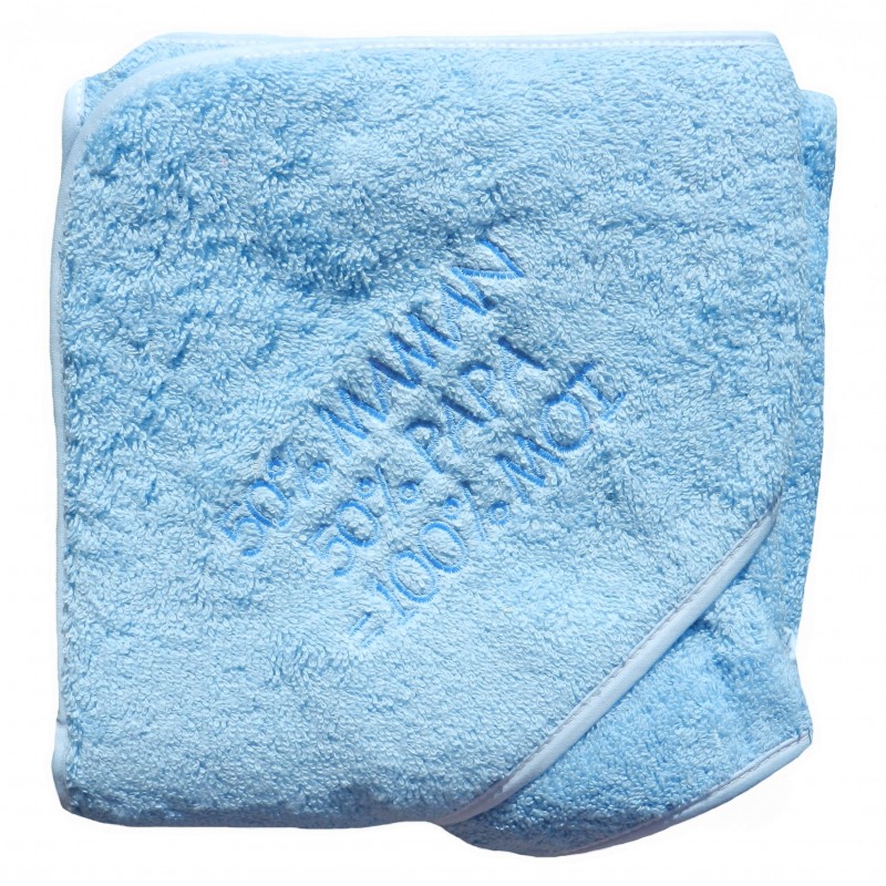 sortie de bain et son gant de toilette bleue maman et papa sortie de bain et son gant de toilette bleue maman et papa