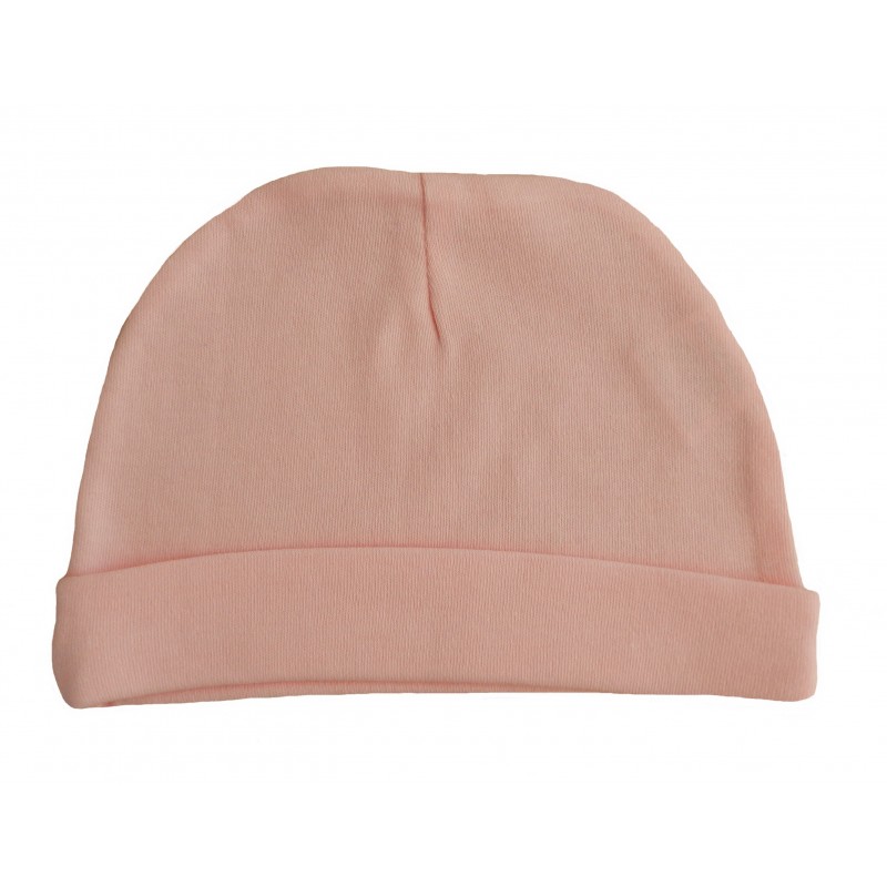 Bonnet naissance rose en coton