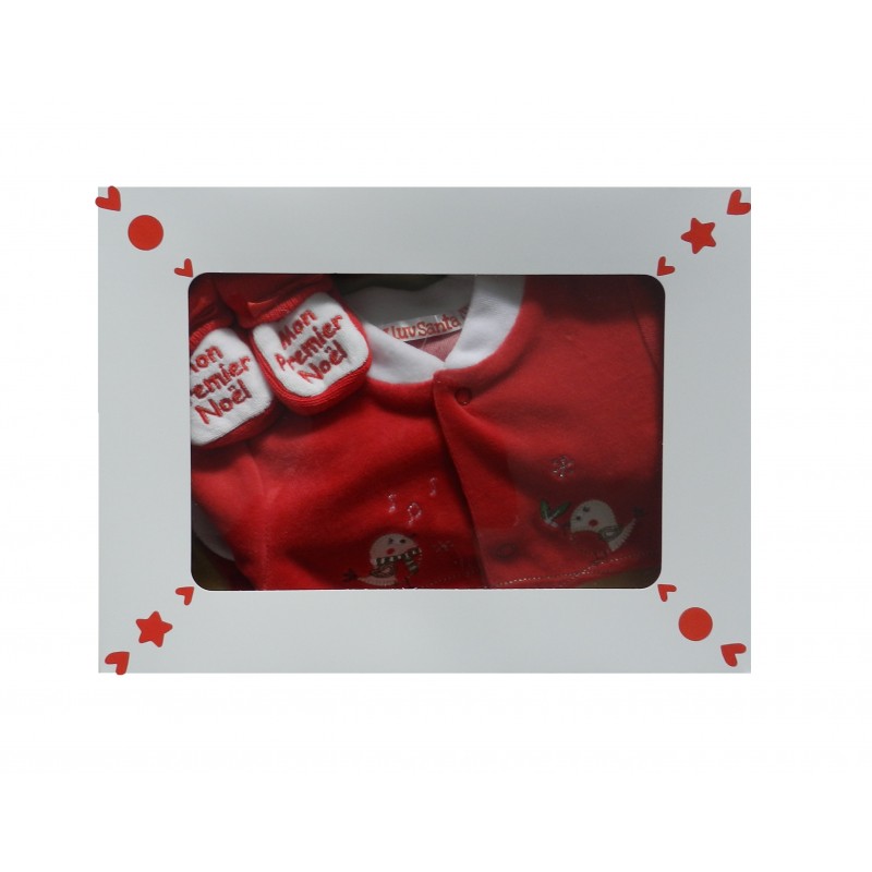 Coffret bébé noël comprenant un pyjama et des chaussons naissance Coffret bébé noël comprenant un pyjama et des chaussons naissance