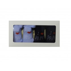 2 Paires de chaussettes violine et bleu marine pour bébé