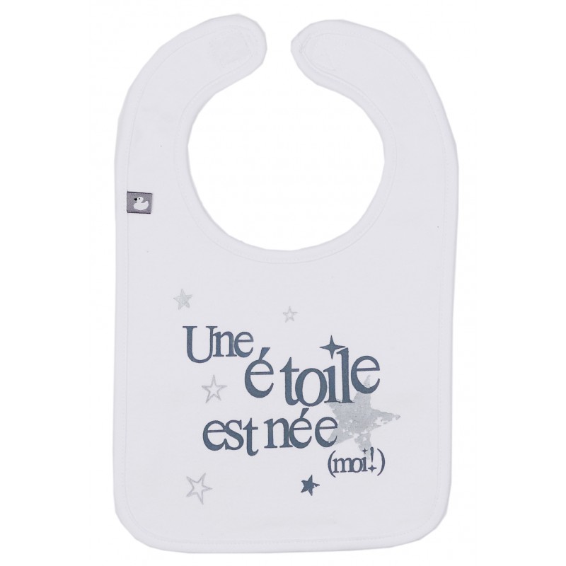 Bavoir bébé mixte une étoile est née Bavoir bébé mixte une étoile est née