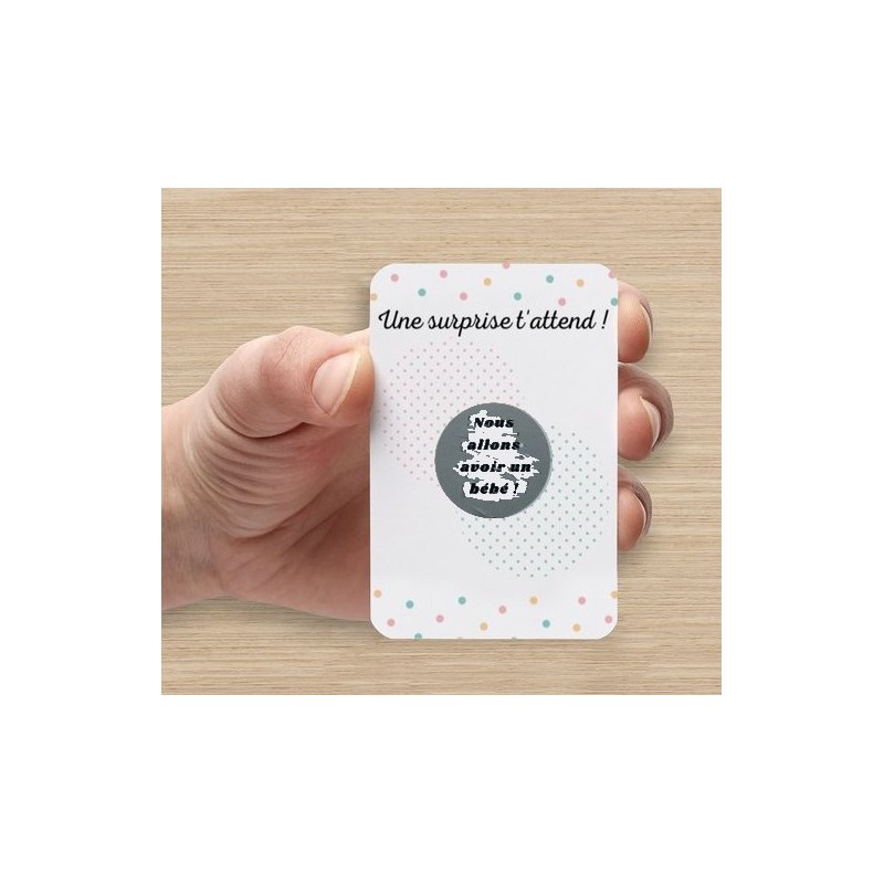 Carte à gratter annonce bébé