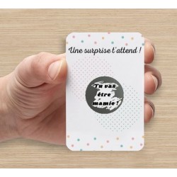Carte à Gratter Annonce Grossesse - Personnalisable Pour Annoncer La Nouvelle à La Famille