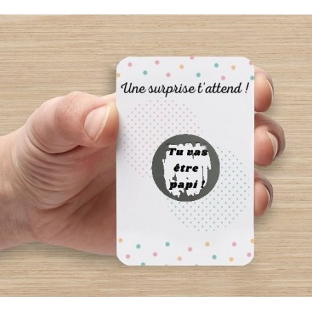 Carte à gratter annonce grossesse: Tu vas être papi!