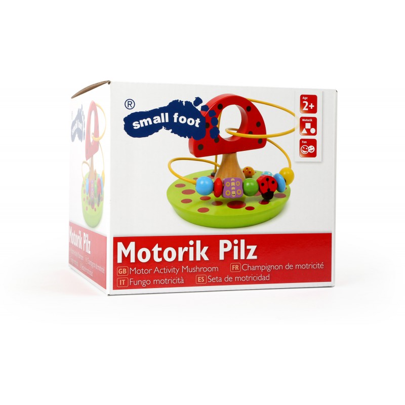 Jouet de motricité Champignon en Bois 5 en 1, Cube de motricité à partir de 1 an, Jouet éducatif pour bébé à partir de 1 an, Centre - Jeux - Jouets