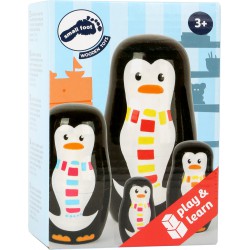 Boite de poupées russes famille pingouin