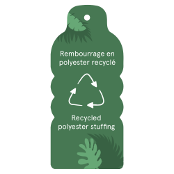 Etiquette rembourrage polyester recyclé