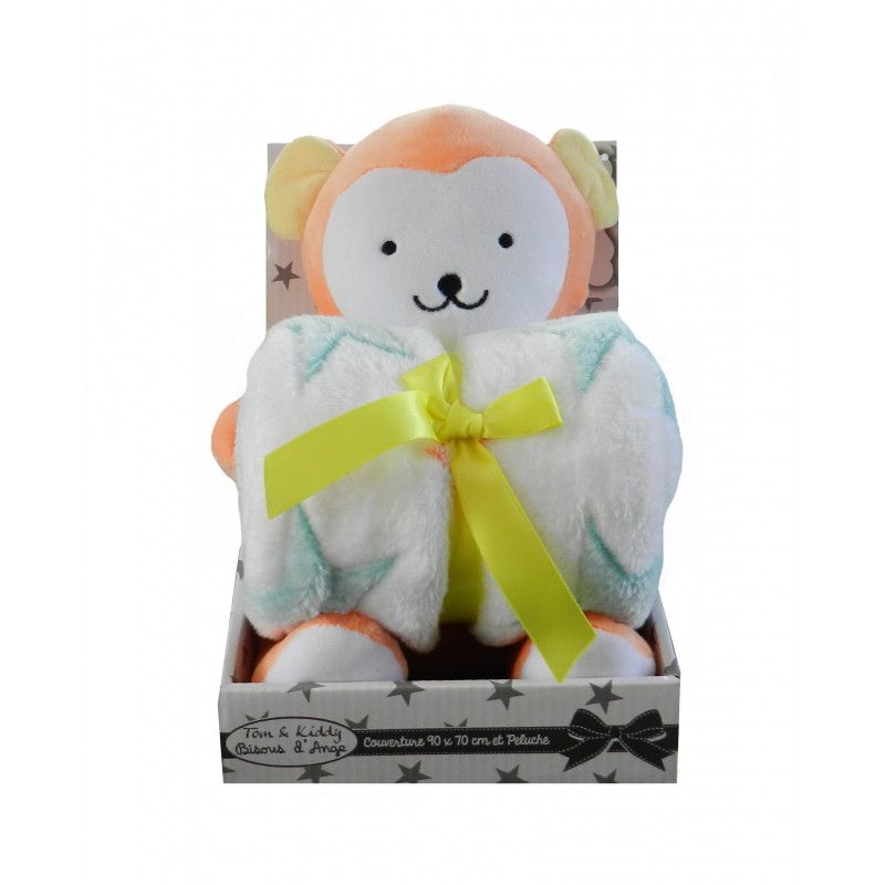 Coffret naissance doudou couverture singe Coffret naissance doudou couverture singe