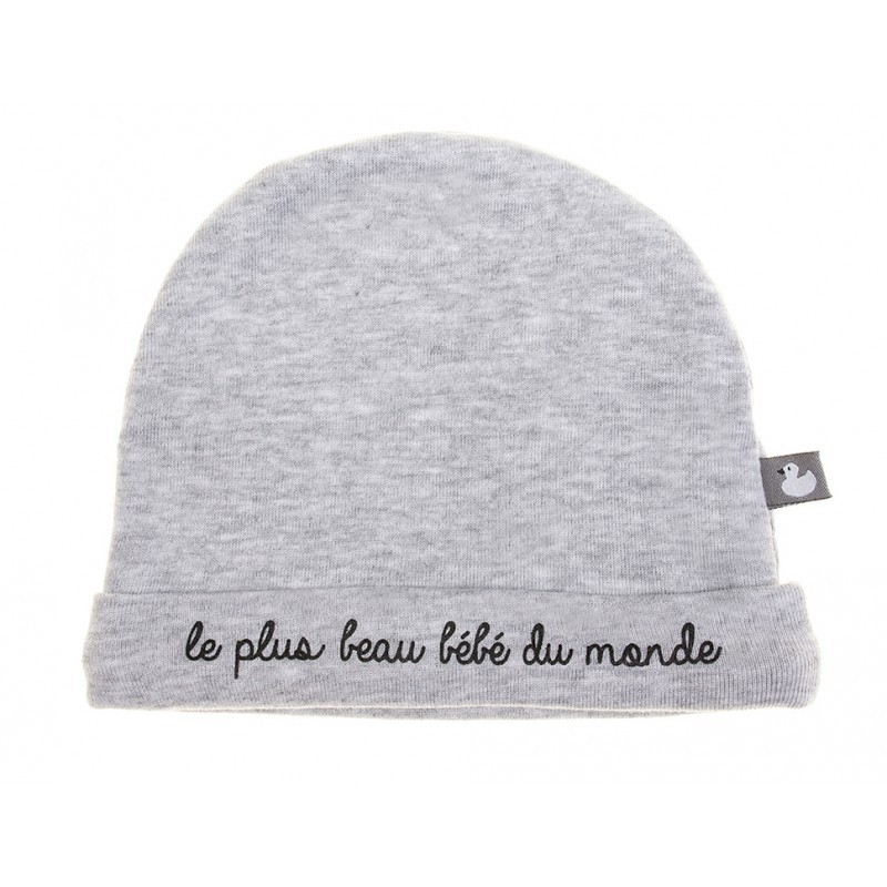 Bonnet naissance BB&CO gris chiné: le plus beau bébé du monde