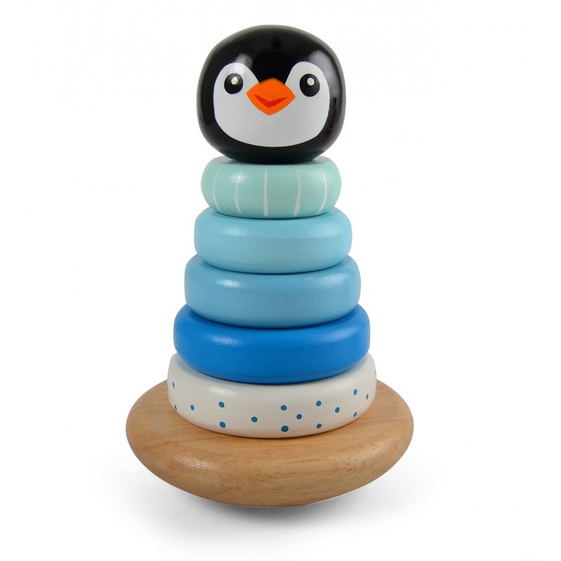 Pyramide en bois bleue de chez Magni. Forme Pinguoin Pyramide en bois bleue de chez Magni. Forme Pinguoin