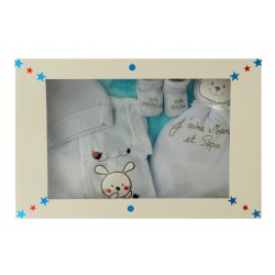 Coffret cadeau naissance bleu