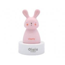 Veilleuse Charly le lapin rose