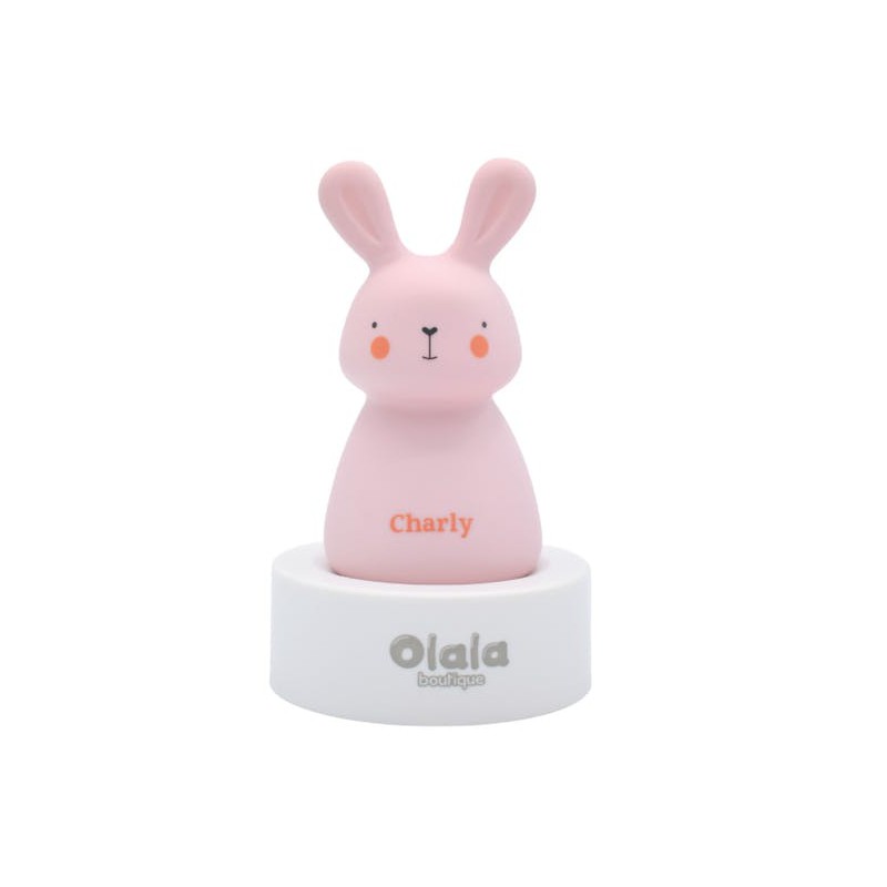 Veilleuse Charly le lapin rose