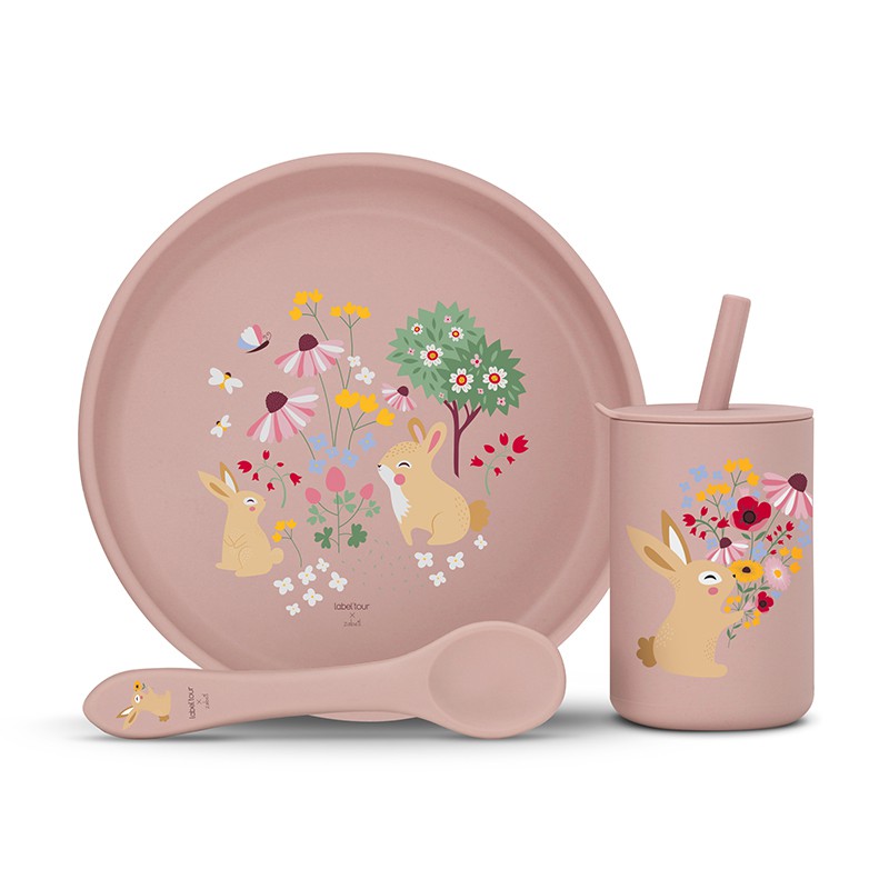 Coffret repas en silicone thème champêtre Coffret repas en silicone thème champêtre
