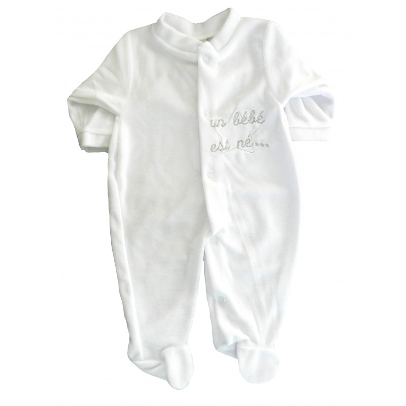 Pyjama bébé mixte - Pyjama blanc - Mon Coffret Naissance