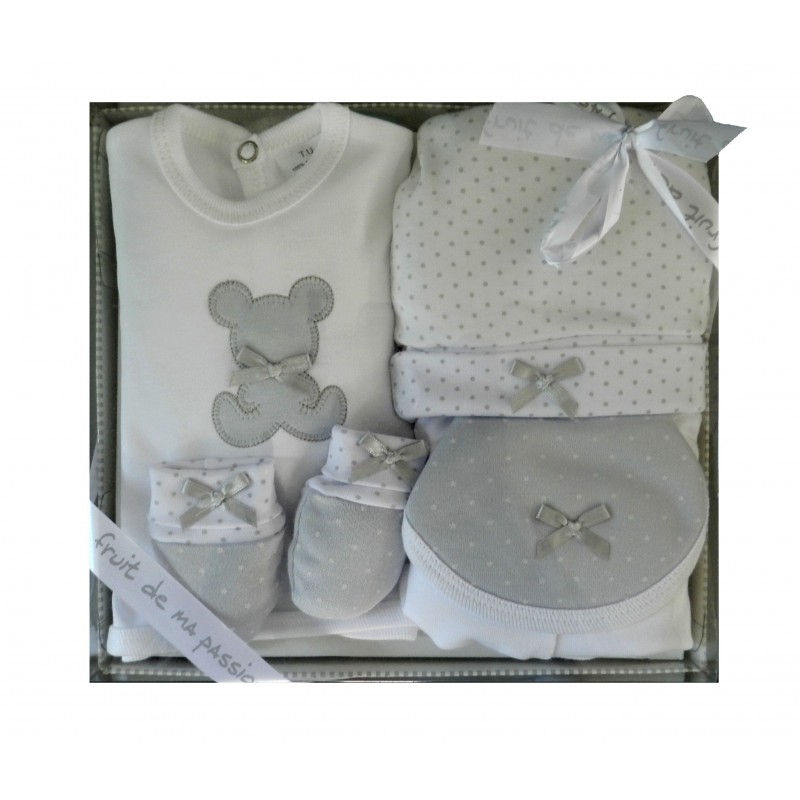 Coffret naissance mixte 5 pièces Coffret naissance mixte 5 pièces