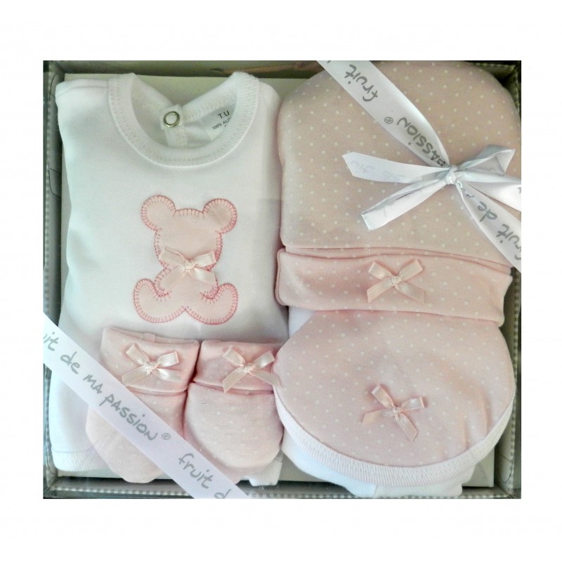 Coffret- Naissance Délicatesse rose fille