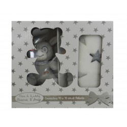 Coffret doudou couverture âne gris