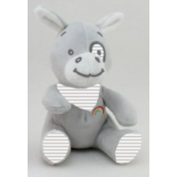 Peluche âne gris