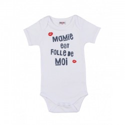 Body manches courtes mamie est folle de moi