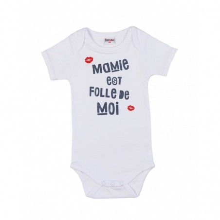 Body manches courtes mamie est folle de moi