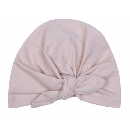 Bonnet naissance forme turban nude