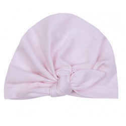 Bonnet naissance bébé fille forme turban