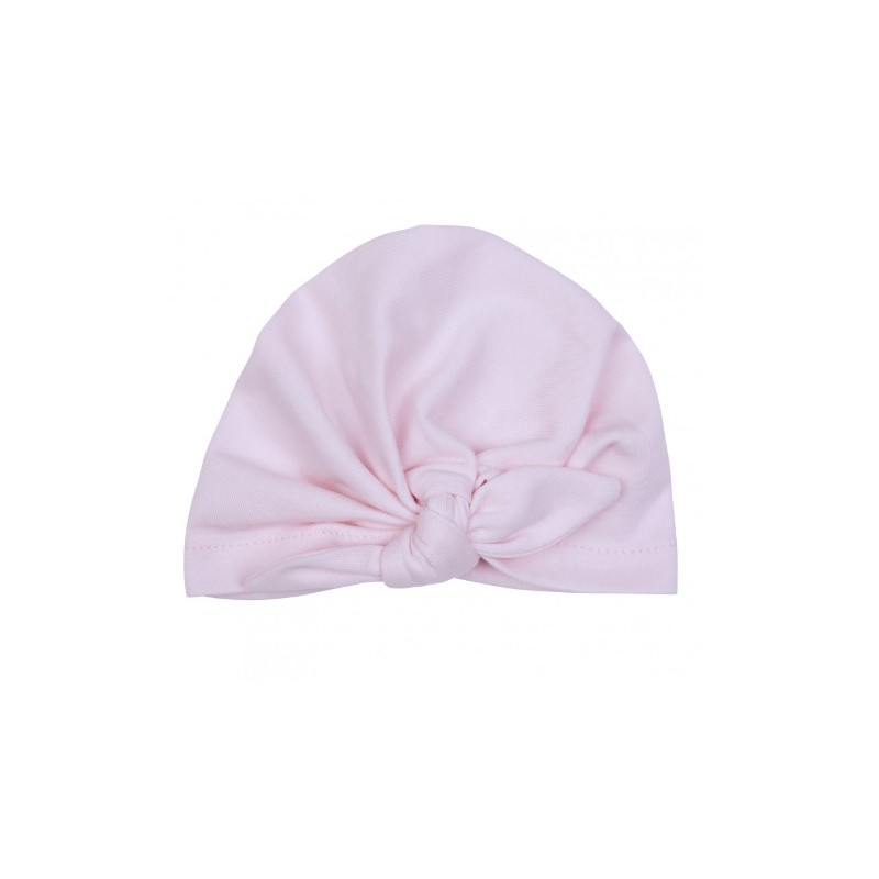 Bonnet naissance bébé fille forme turban