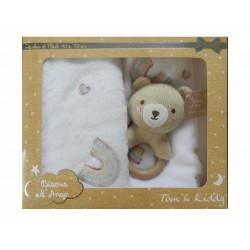 Coffret plaid et hochet pour bébé