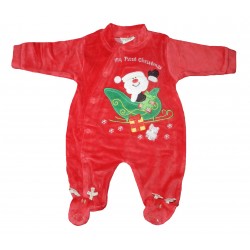 Pyjama bébé velours père-noël