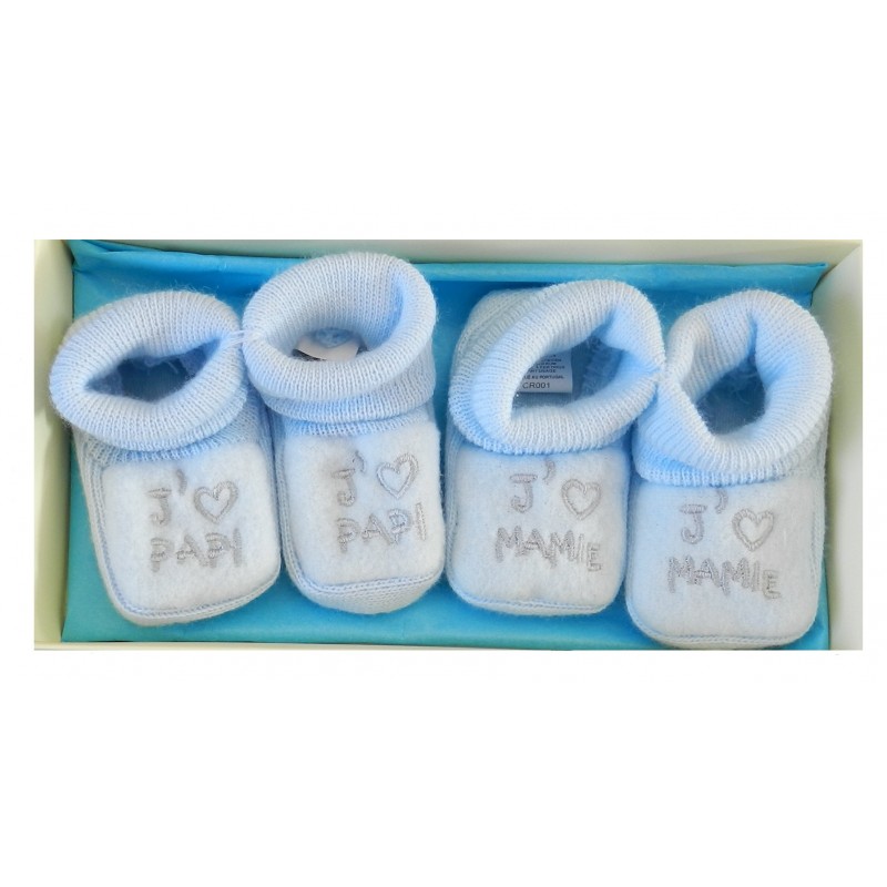 Chaussons bébé mixte vanille : Accessoires naissance