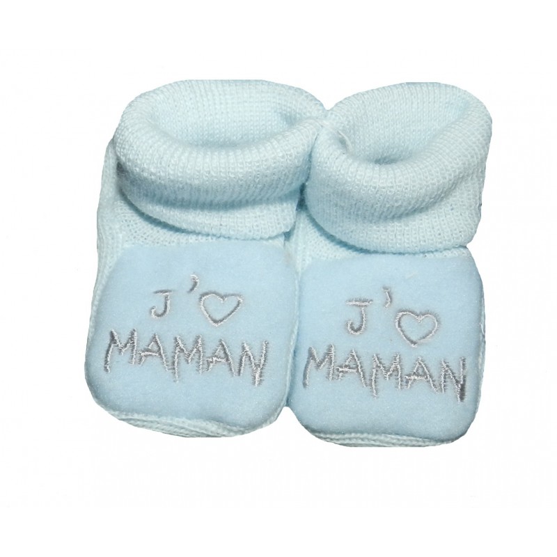 Chaussons naissance J'🤍 Maman & J'🩶 Papa