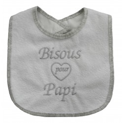 Bavoir mixte bisous pour...
