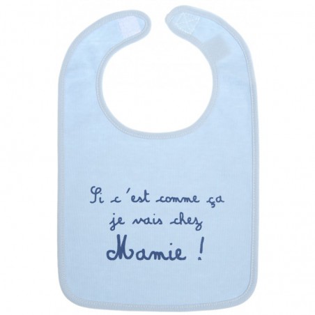 Bavoir bébé humoristique bleu