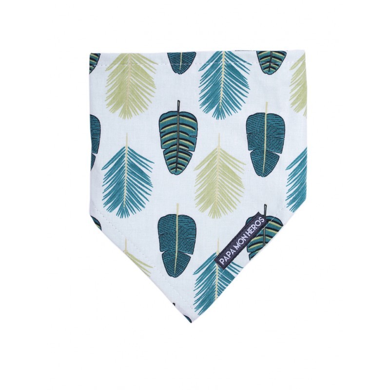 Bavoir bandana motif feuille