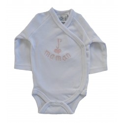 Body Bebe Manches Longues Blanc J Aime Maman Body Manches Longues Body Pas Cher