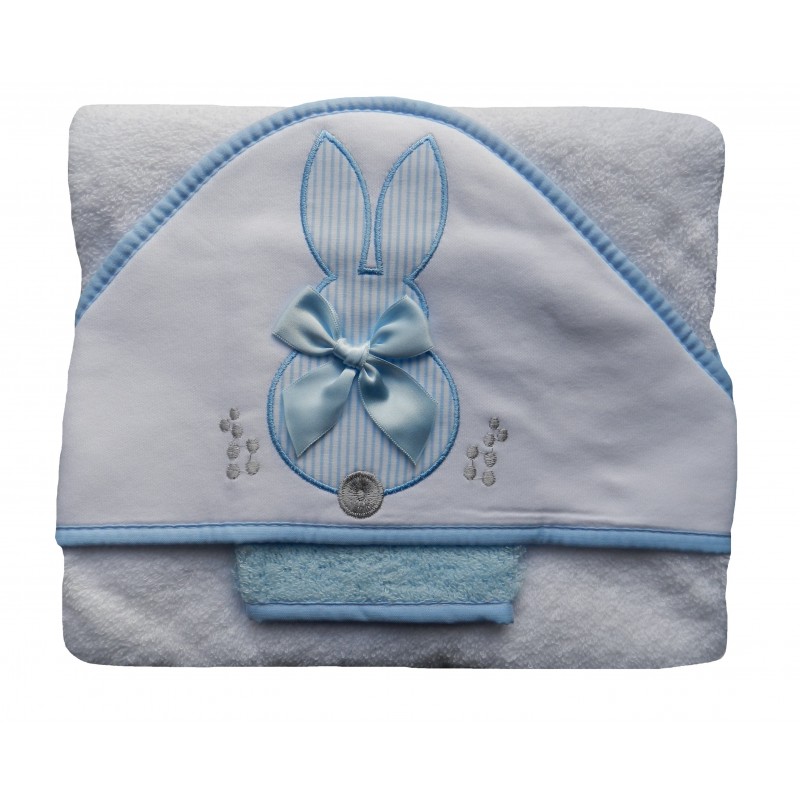 Cape de bain bébé garçon - sortie de bain bébé - Mon coffret Naissance