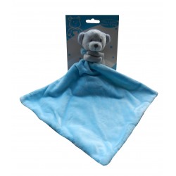 Peluche ourson bleu velours