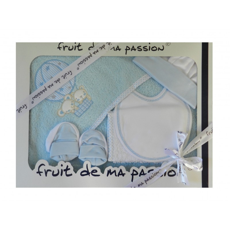 Parure de bain bleue pour nouveau-né Parure de bain bleue pour nouveau-né