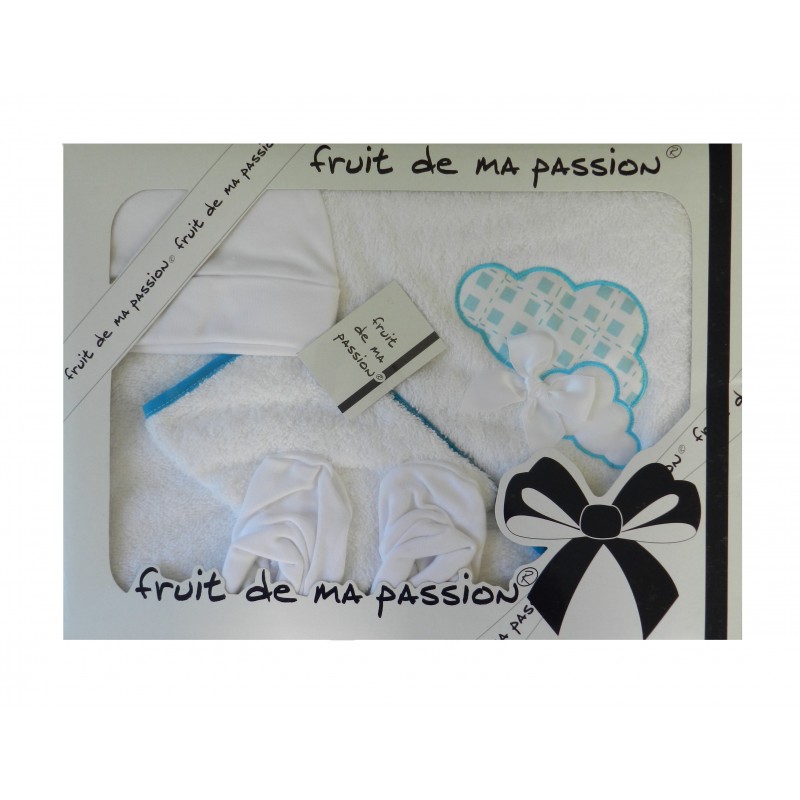 Coffret cadeau naissance mixte - cape de bain - Mon Coffret Naissance